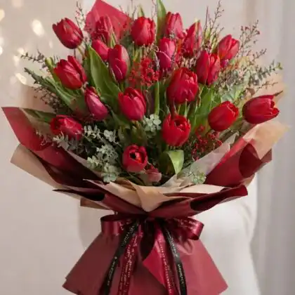 Red Tulip Bouquet