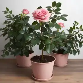 Potted pink rose plant delivery UK