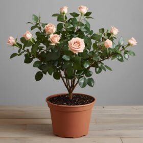 Pink Potted Rose Plant