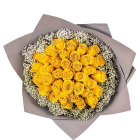 Luxurious Beautiful Yellow Rose Bouquet