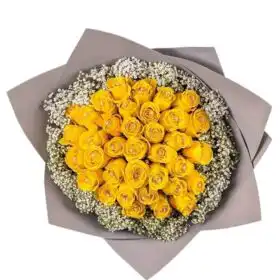 Luxurious Beautiful Yellow Rose Bouquet
