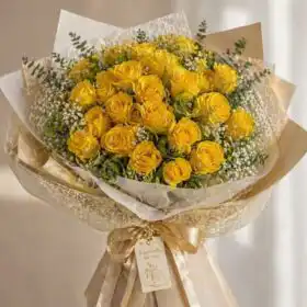 Luxurious Beautiful Yellow Rose Bouquet