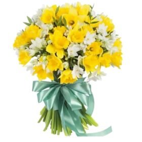 Daffodils, Freesia Flower Mixed Bouquet