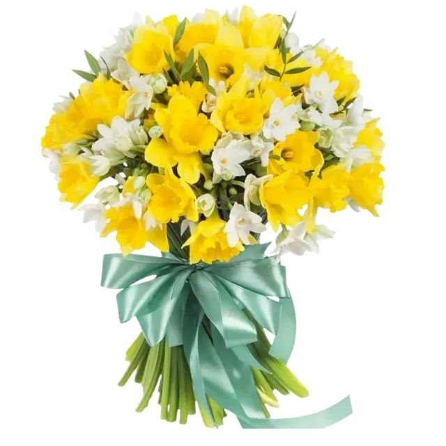 Daffodils, Freesia Flower Mixed Bouquet 1 daffodils bouquet