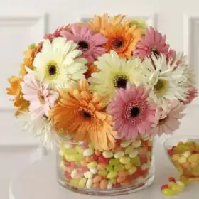 The Colorful Fresh Gerbera Daisy Bouquet