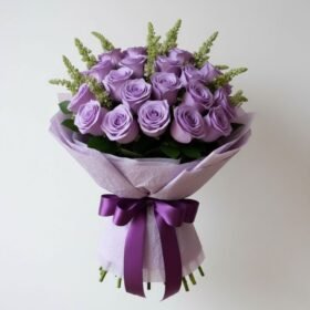Lilac Rose & Astilbe Bouquet: Handcrafted Elegance