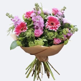 Pink Gerbera & Rose Luxury Bouquet