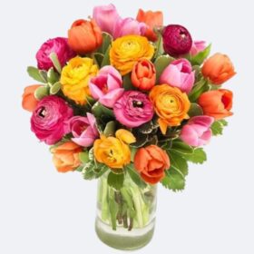 Radiant Tulips & Ranunculus Bouquet