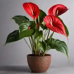 Red Anthurium Flamingo Flower Plant