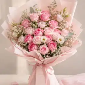 Blush Pink Tulip, Rose & Peonies Bouquet