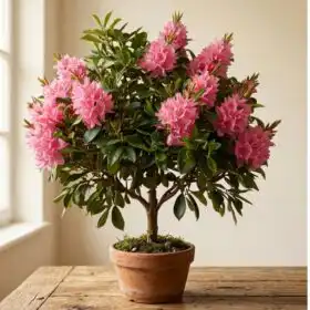 Vibrant Pink Rhododendron Tree
