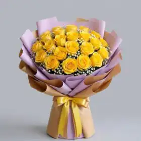 Radiant Yellow Rose Bouquet