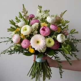 Pastel Bliss Ranunculus Peony Bouquet