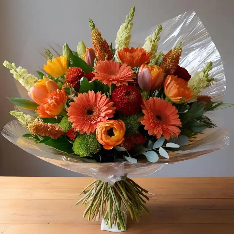 Warm Orange Flower Bouquet 1 best Orange Flower Bouquet