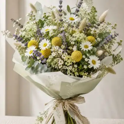 Daisy and Lavender Bouquet