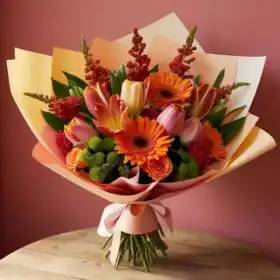 Orange Gerbera Mixed Bouquet