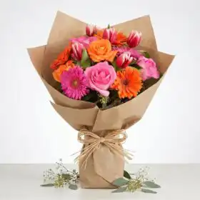 Fresh Tulip and Gerbera Daisy Bouquet