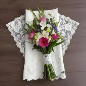 Enchanting Grace: Hand-Tied Lily, Gerbera & Lavender Bouquet