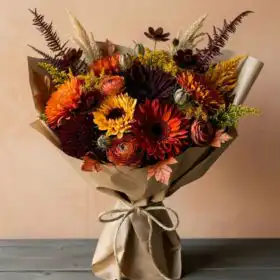 Orange Chrysanthemum & Gerbera Bouquet
