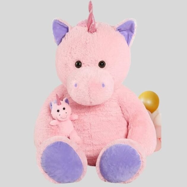 Large plush unicorn teddy bear gift for birthday, anniversary, or Valentine’s Day