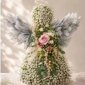 Miniature angel flower tribute
