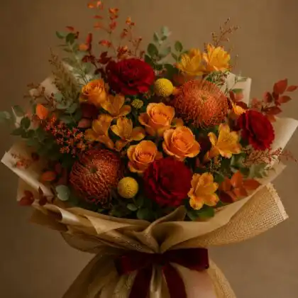 Autumn blaze hand tied Bouquet