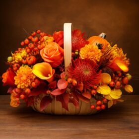 Autumn Fields Basket Arrangement