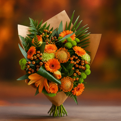 Autumn leaves hand tied