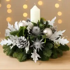 Christmas Advent wreath with candles
