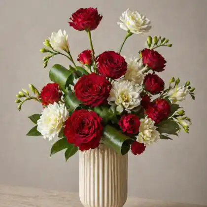 Christmas floral vases