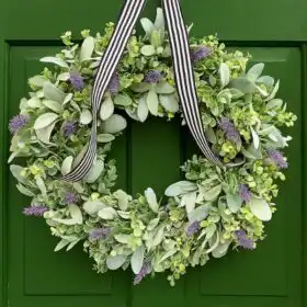Lavender Christmas door wreath