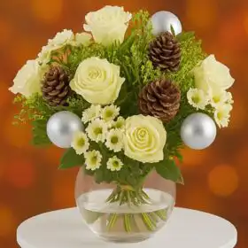 Table Flowers Christmas in a Vase