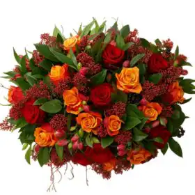 Luxury Autumn Roses Hand Tied