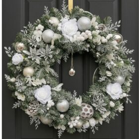 Luxury winter frost Christmas wreath