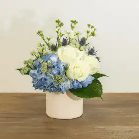Velvet Blue Hydrangea & Rose Bliss