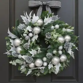 Silver and White Christmas wreath