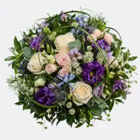 Elegant Pink and Peach Small Funeral Posy