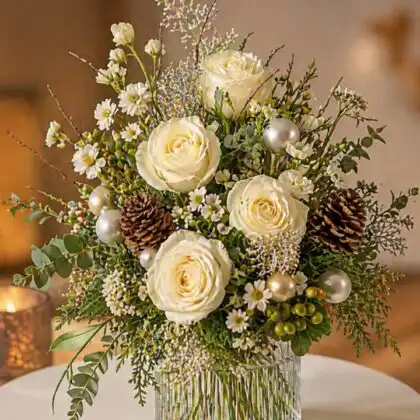 Table Flowers Christmas