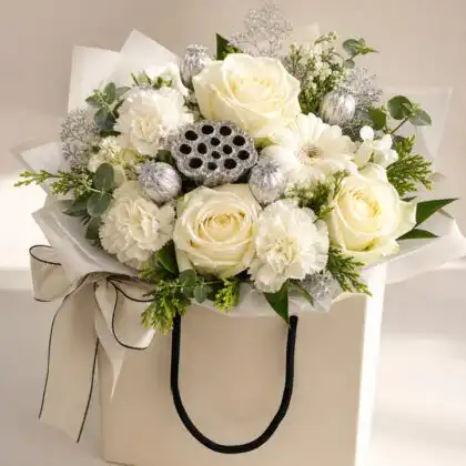 White Christmas Flower Bouquet
