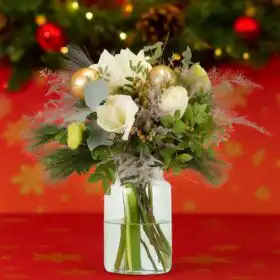 Winter Christmas Vase Flowers