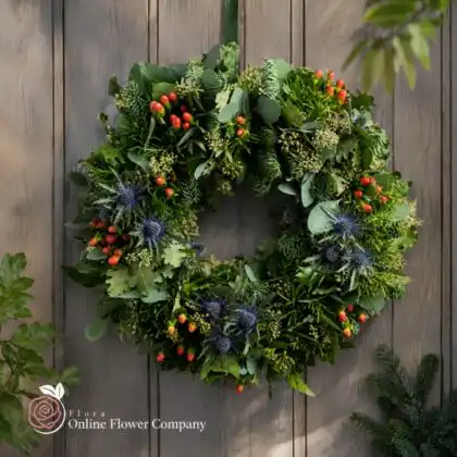 flower door wreath