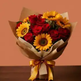 Radiant Rose & Sunflower Burst