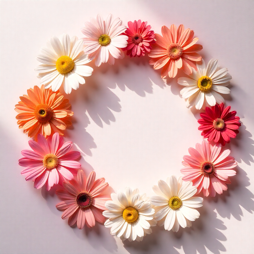 A flat-lay of all 12 birth flowers arranged in a circle with pastel background and month labels.