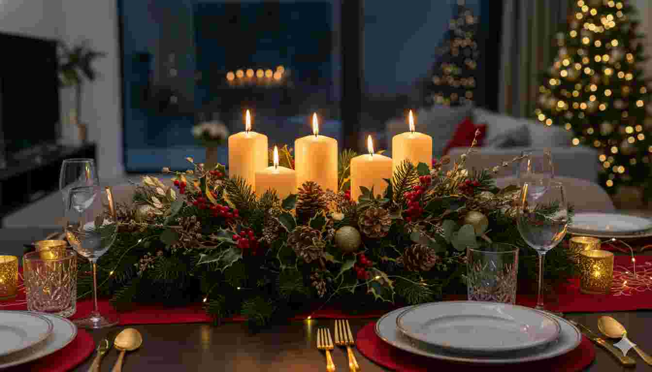 A hand holding a vibrant mixed bouquet wrapped in brown paper being delivered to a doorstep, symbolizing efficient Christmas Flower Delivery Leeds.