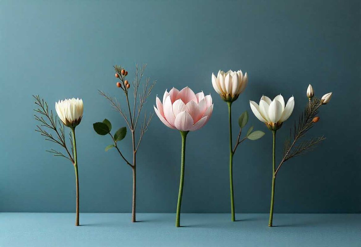 Birth Flowers for Every Month – Complete Guide for London 1 A striking display of winter flowers, including soft pink and white paper-like blooms, representing the Birth Flowers for Every Month in the first quarter.