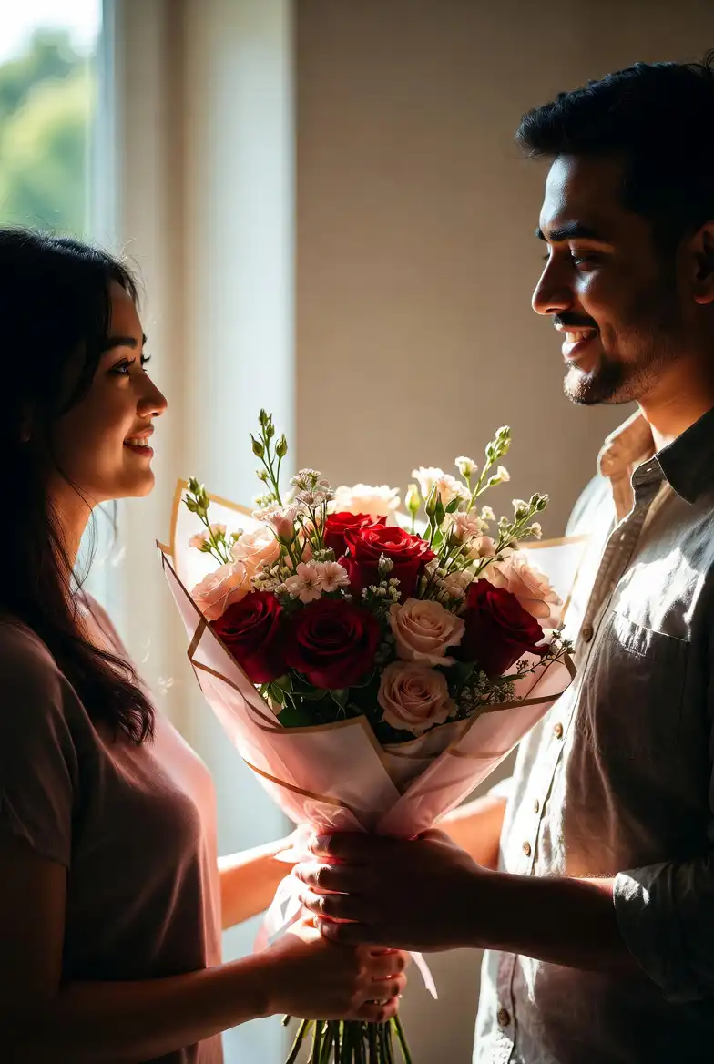 Showing love to husband