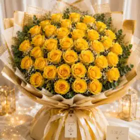 50 yellow roses Bouquet